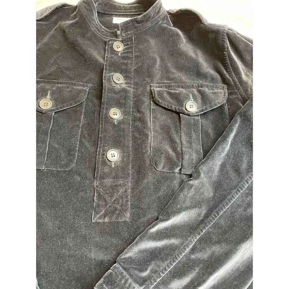 Dries Van Noten Black Velvet Tunic Mens Size M 48 - Picture 11 of 12